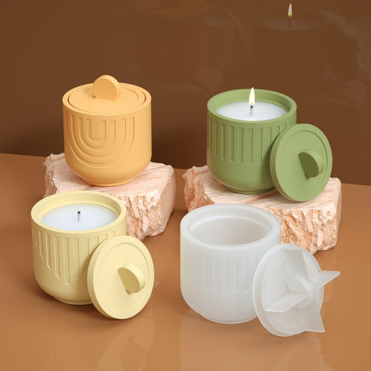 Stripe U Jar with Lid Mould CM596