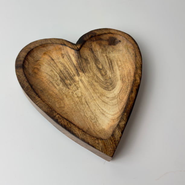 Wooden Heart Bowl 20 cm x 20 cm - WP84