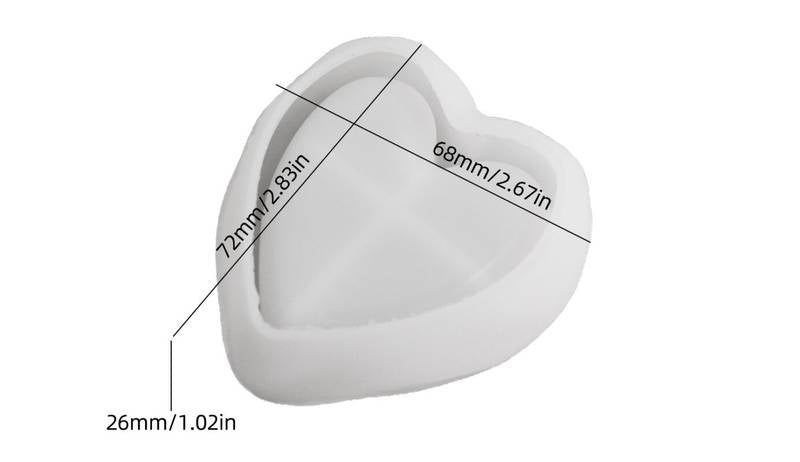 3D Heart Jar Concrete Mould CM575