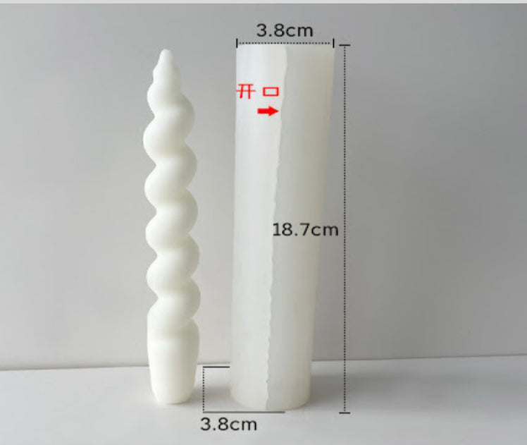 Twisted Pillar Candle Mould CM327