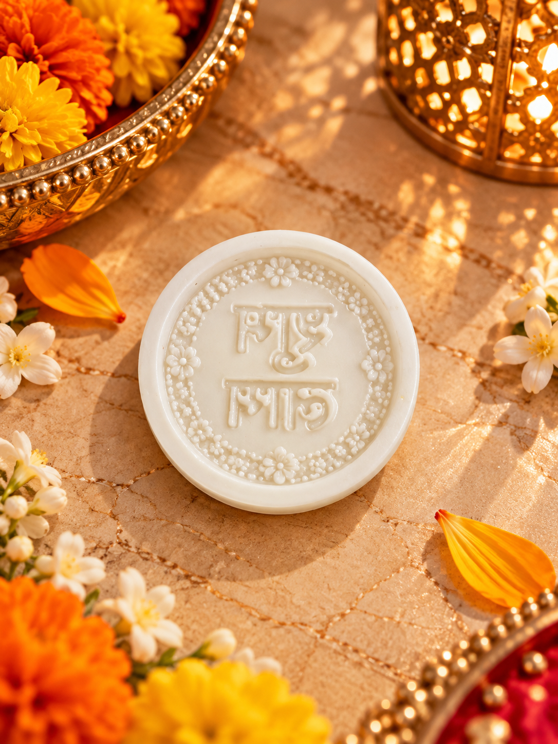 Round Shubh Labh Mould | CM931