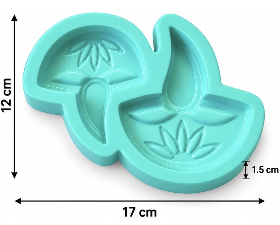 Diya Silicon Mould 2 Cavity | CM734