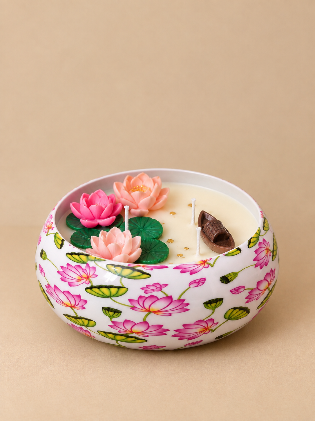 Lotus Printed Urli | UD27
