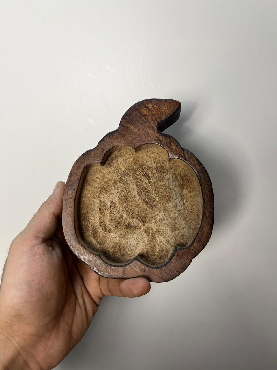 Pumpkin Wooden Bowl 16cm X 12cm - WP304