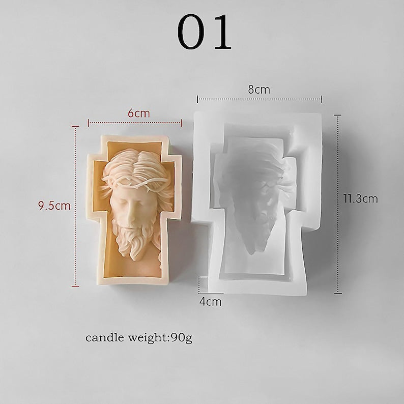 Jesus Cross Face Mould CM576