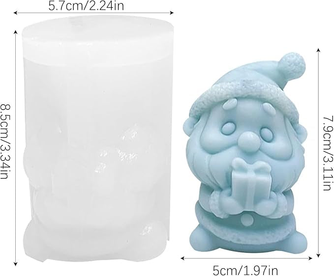 Santa with Gift Box Mould XMAS51