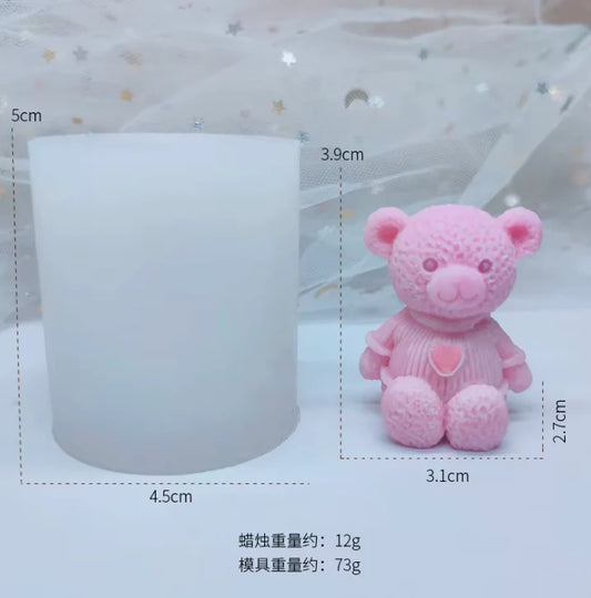 Heart Teddy Mould CM318