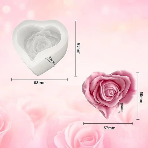 Rose Petal Heart Mould CM445