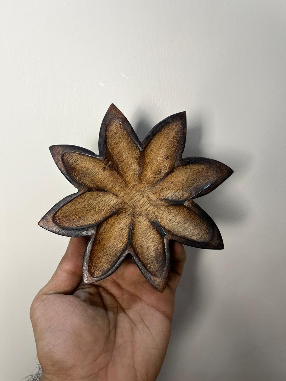 Christmas Star Wooden Bowl 16cm X 16cm - WP303