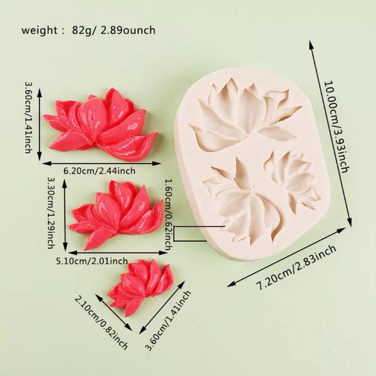 3 Cavity Lotus Petal Mould CM433