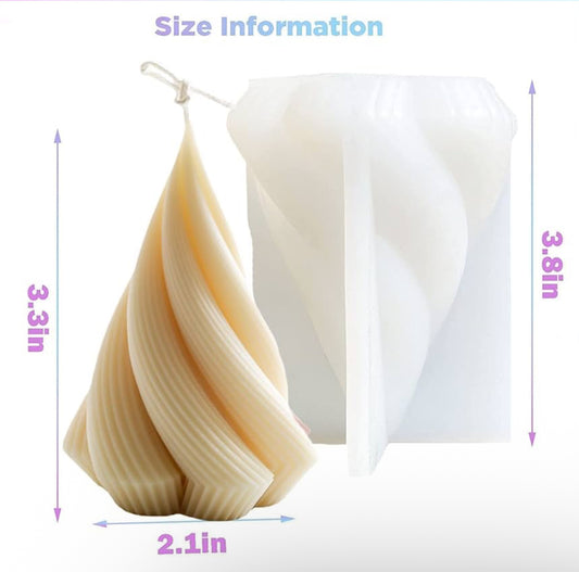 3D Spiral Tree Mould XMAS14