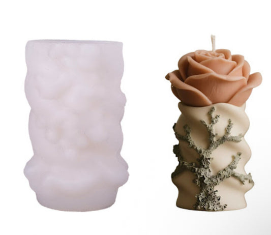 Rose Cylinder 3D Mould CM424