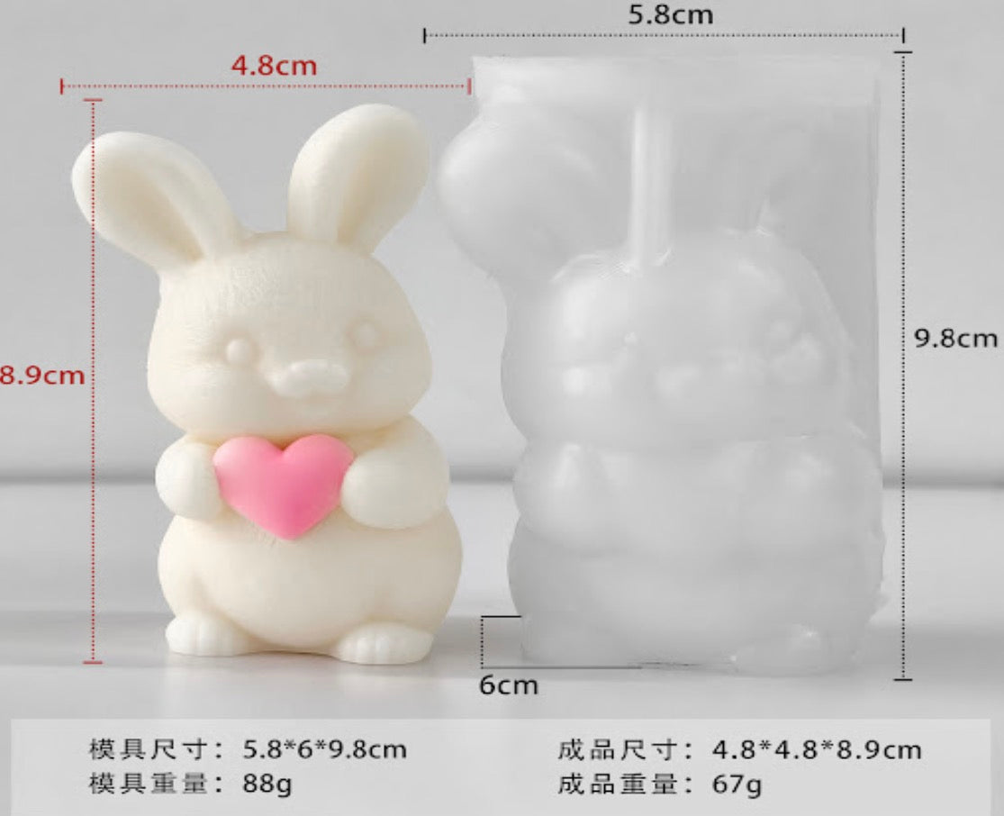 Rabbit Heart Mould CM484