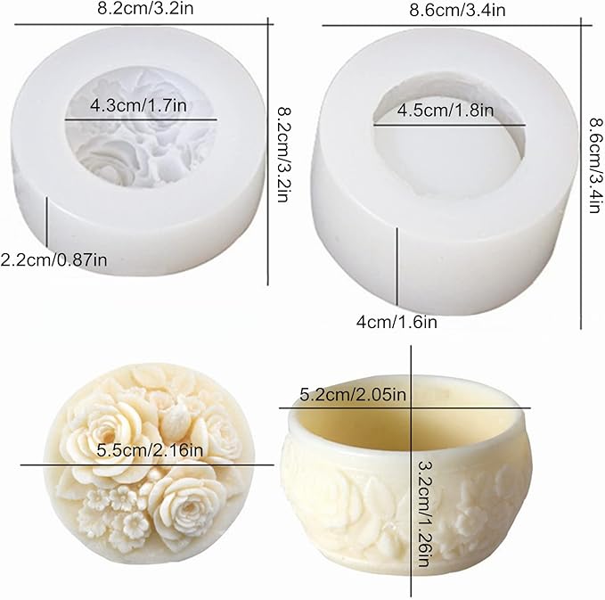 Rose Jar Round Mould CM519