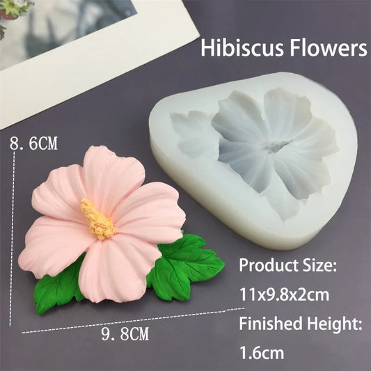 Hibiscus Flower with Leaf Mould CM525