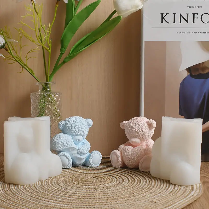 Dotted Bear with Heart Mould CM408