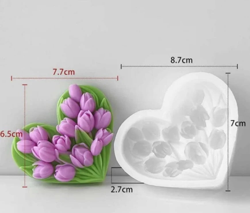 Heart Tulip Mould CM549