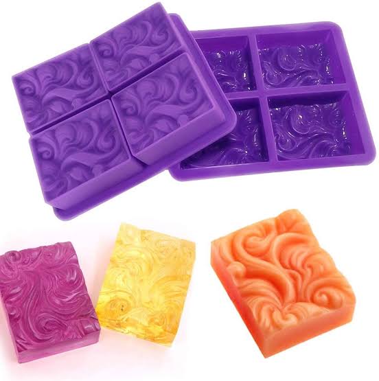 4 Cavity Wave Soap Mould CM648