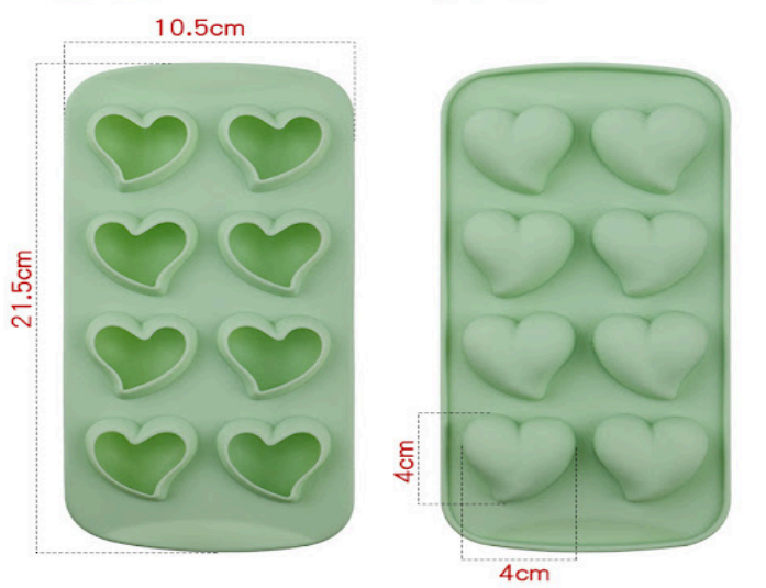 8 Cavity 3D Heart Mould CM224