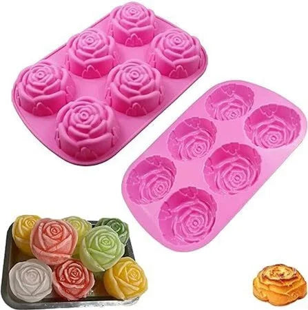 6 Cavity Rose Mould CM61