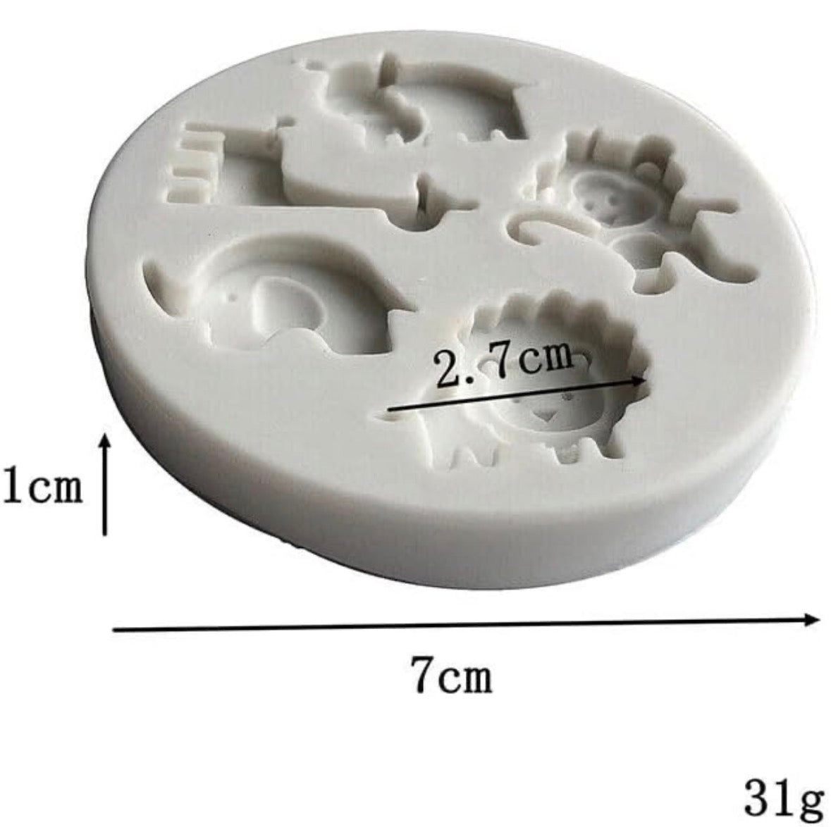 5 Cavity Animal Mould CM642