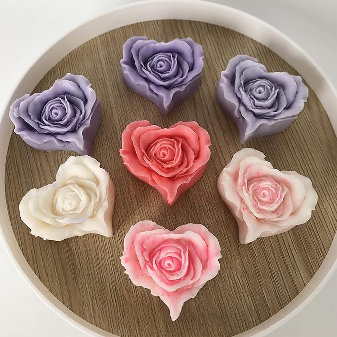 Rose Petal Heart Mould CM445