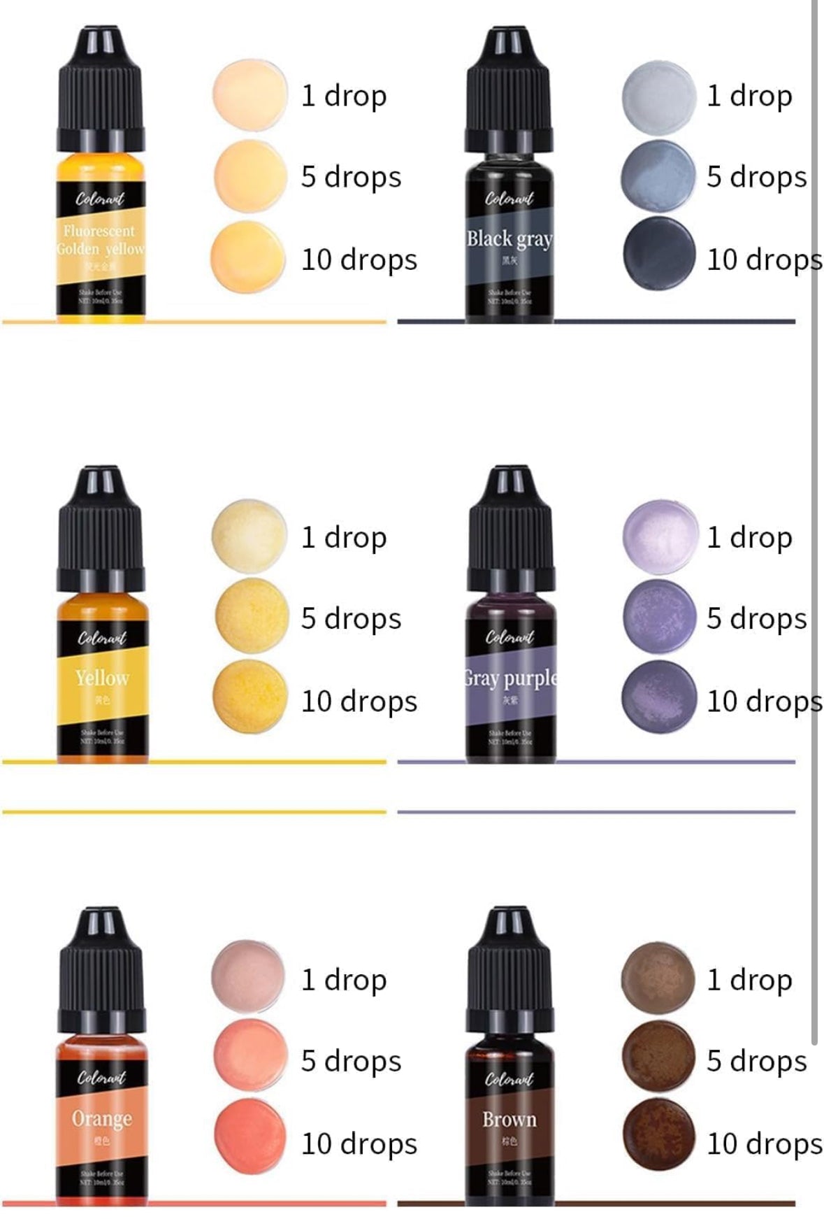 Candle Liquid Color Set of 30 Imported DM46