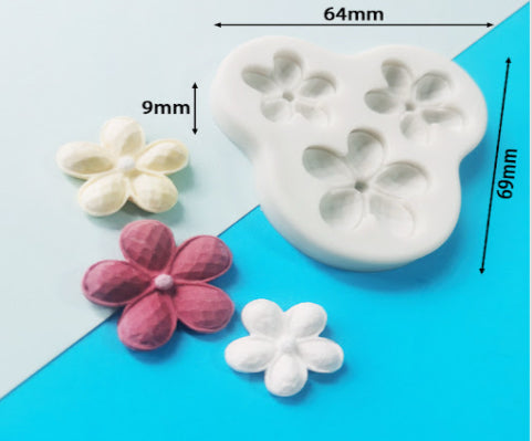 3 Cavity Flower Mould CM504