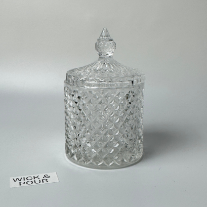 6 pieces - Princess Cut Crystal Candy Jar Large - WP96