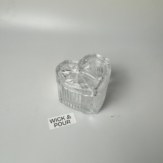 6 pieces - Heart Crystal Jar - WP104