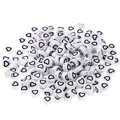 Heart Beads Black - WP126