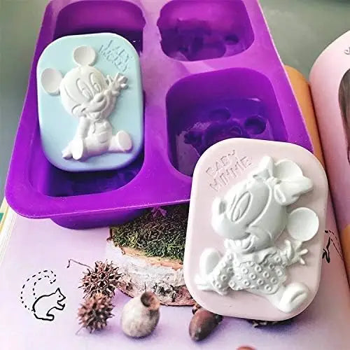 4 Cavity Mickey Soap Mould CM716