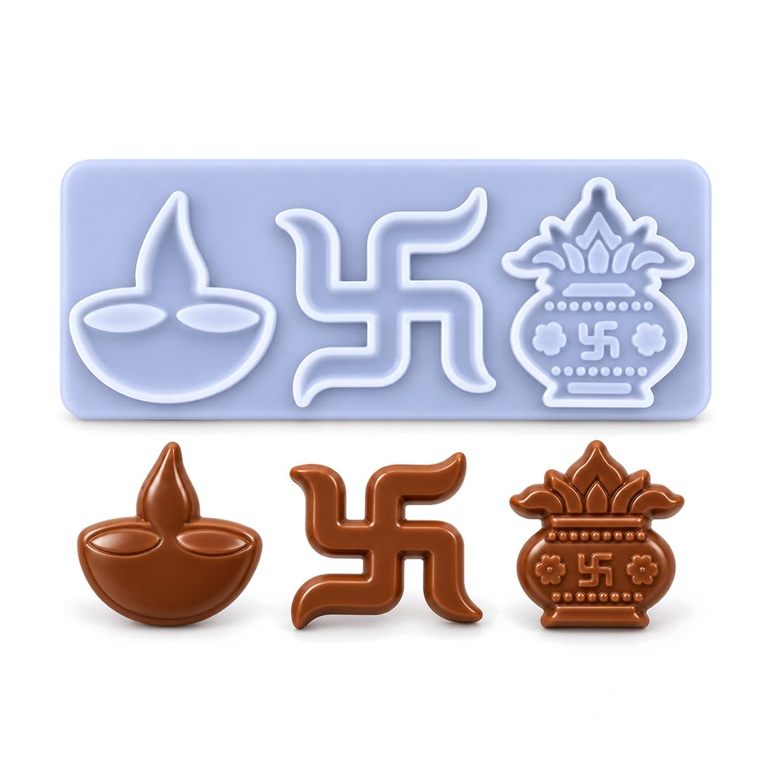 Diya Swastik Kalash Silicon Mold | CM732