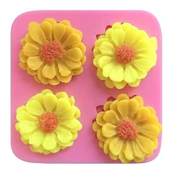 4 Cavity Daisy Flower Mould CM112