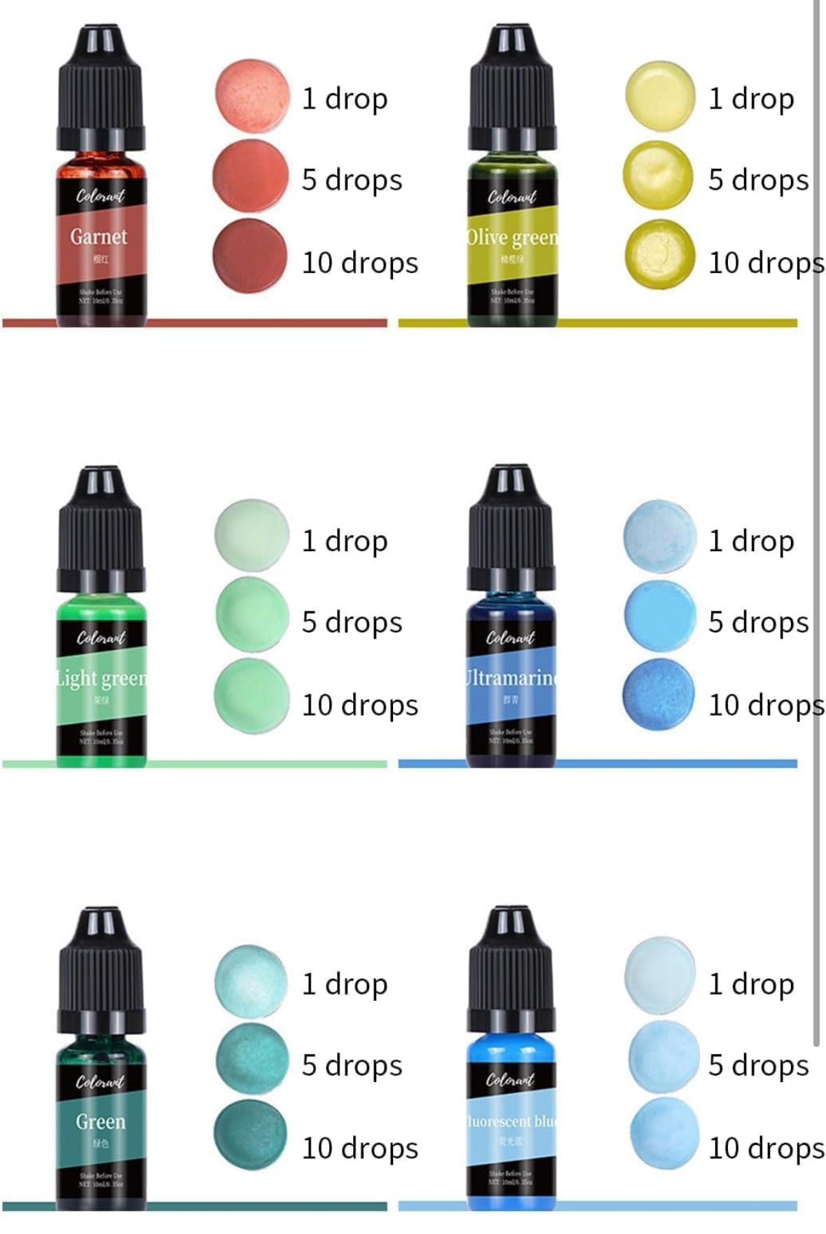Candle Liquid Color Set of 30 Imported DM46