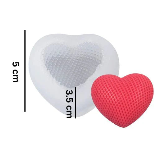 Grid Heart 2 Inch Mould CM357