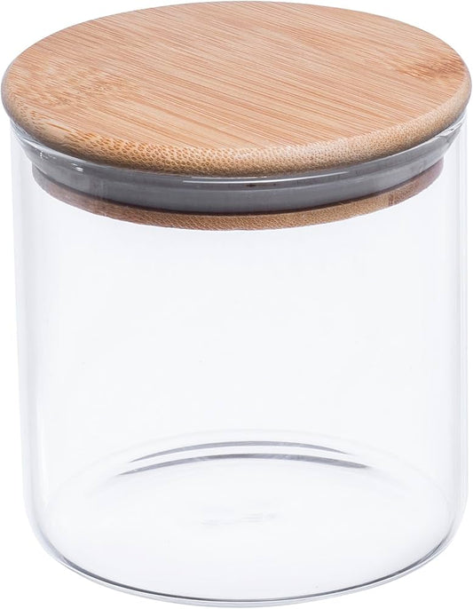 Clear Glass 500 ml with Wooden Lid - GL11