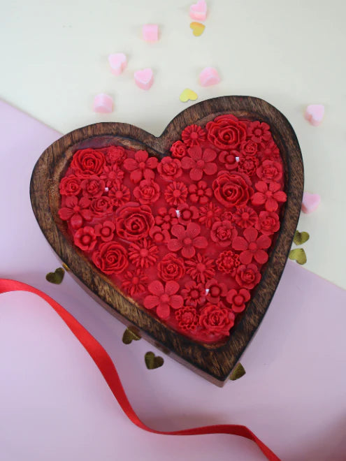Wooden Heart Candle Kit