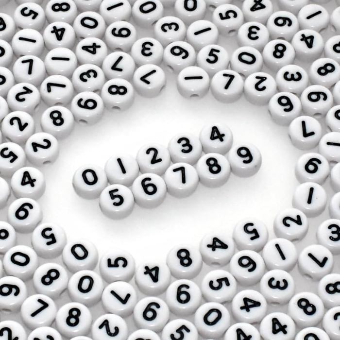 Secret message Numeric Beads 100 Grams - WP124