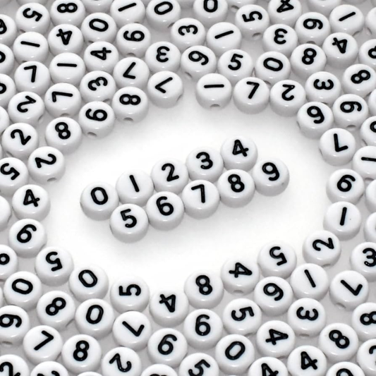 Secret message Numeric Beads 100 Grams - WP124