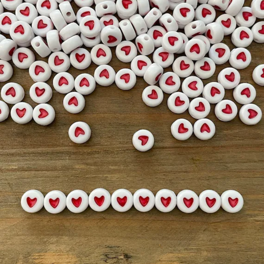 Heart Beads Red - WP125