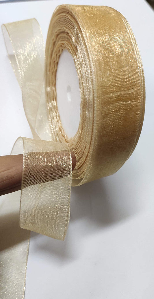 Light Brown Organza Ribbon 1/2 Inch DM24