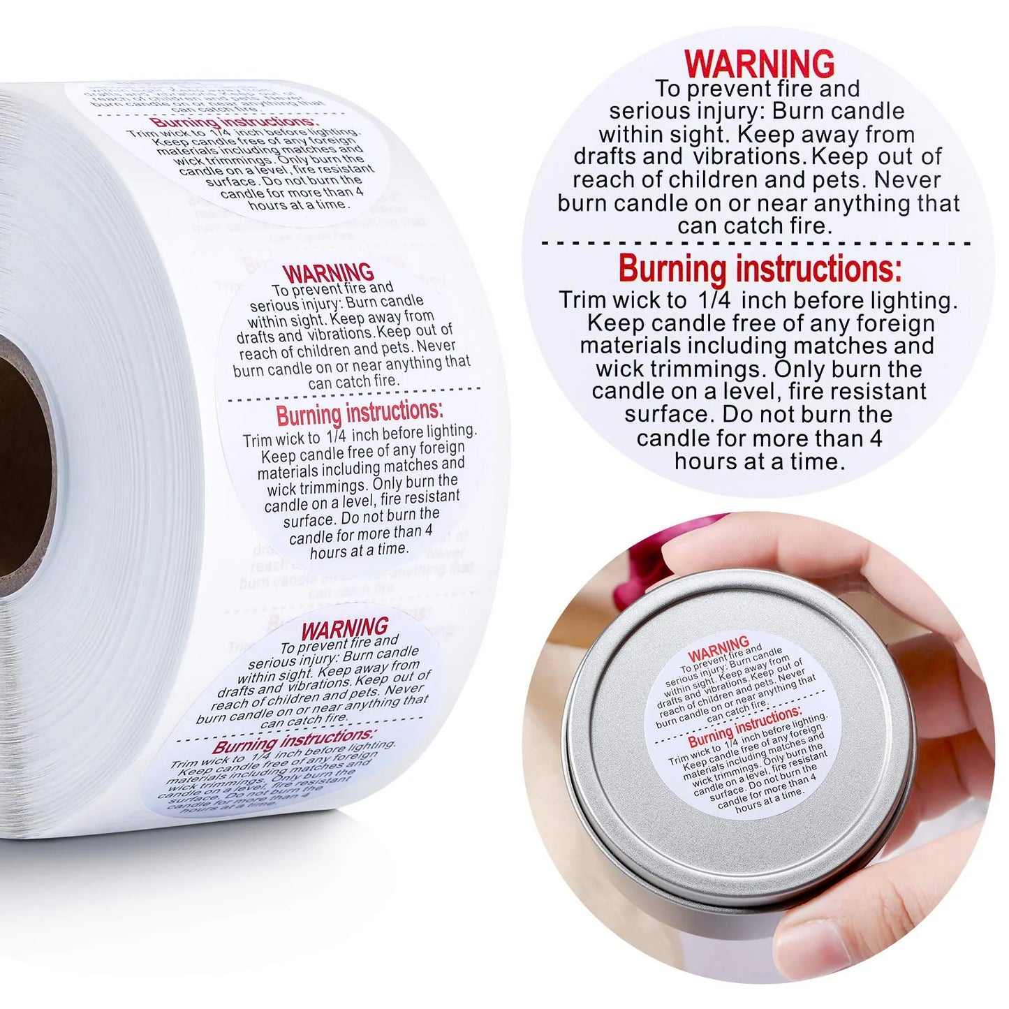 Warning Label for Candle DM50