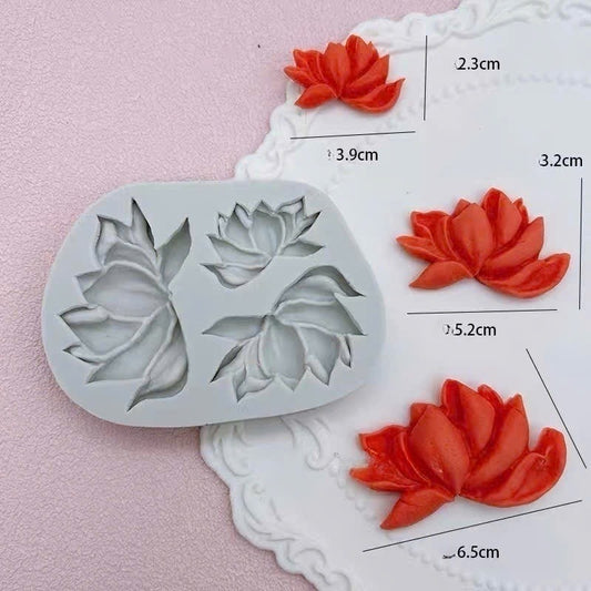 3 Cavity Lotus Petal Mould CM433
