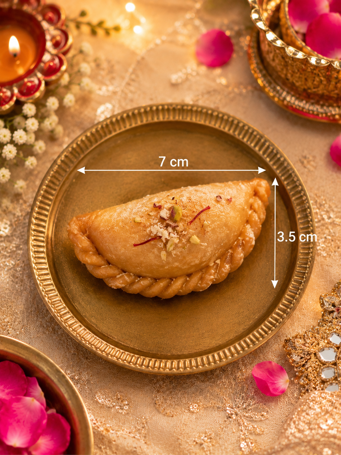Gujiya Mould | 2 Cavity Mithai Mould | CM904