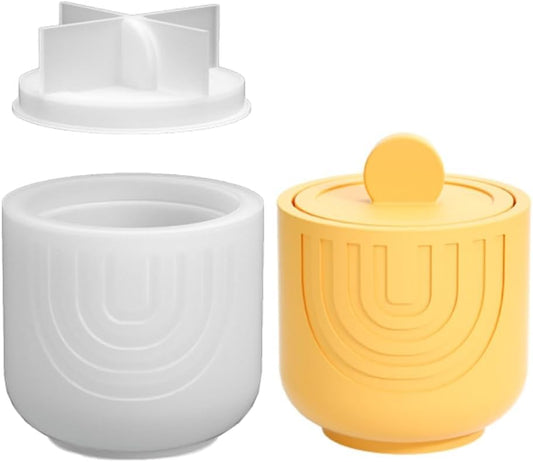 Stripe U Jar with Lid Mould CM596