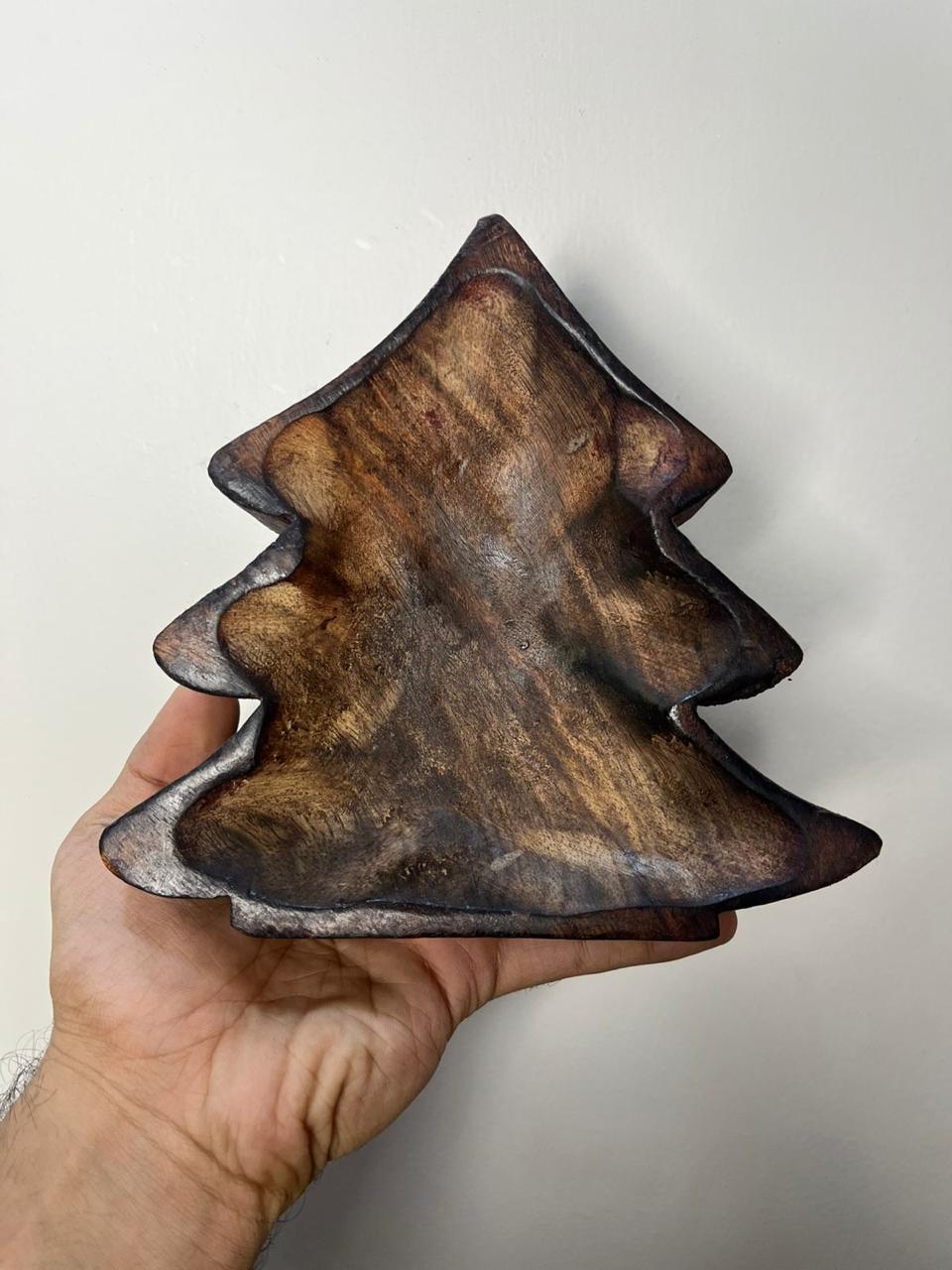 Christmas Tree Wooden Bowl 18cm X 18cm - WP307