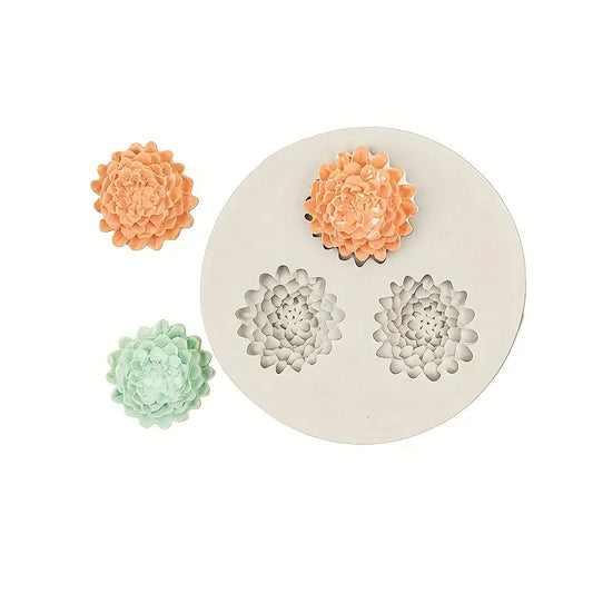 3 Cavity Marigold Flower Mould CM452