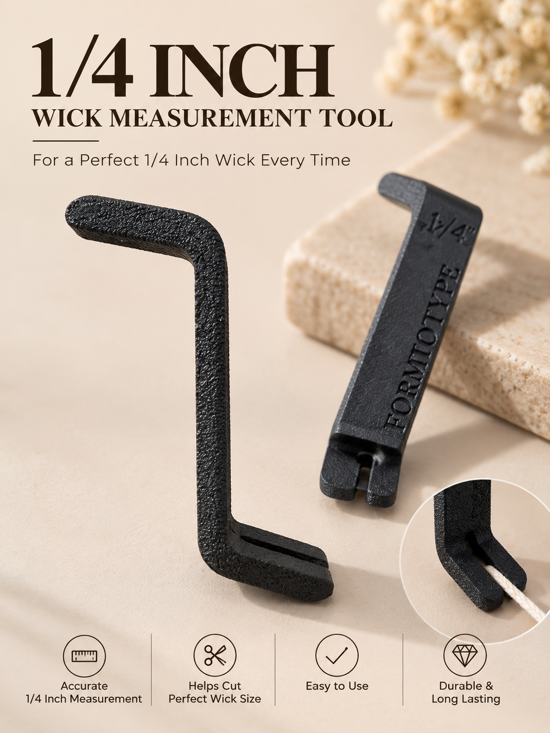 1/4th Inch Wick Measurement Tool WP84
