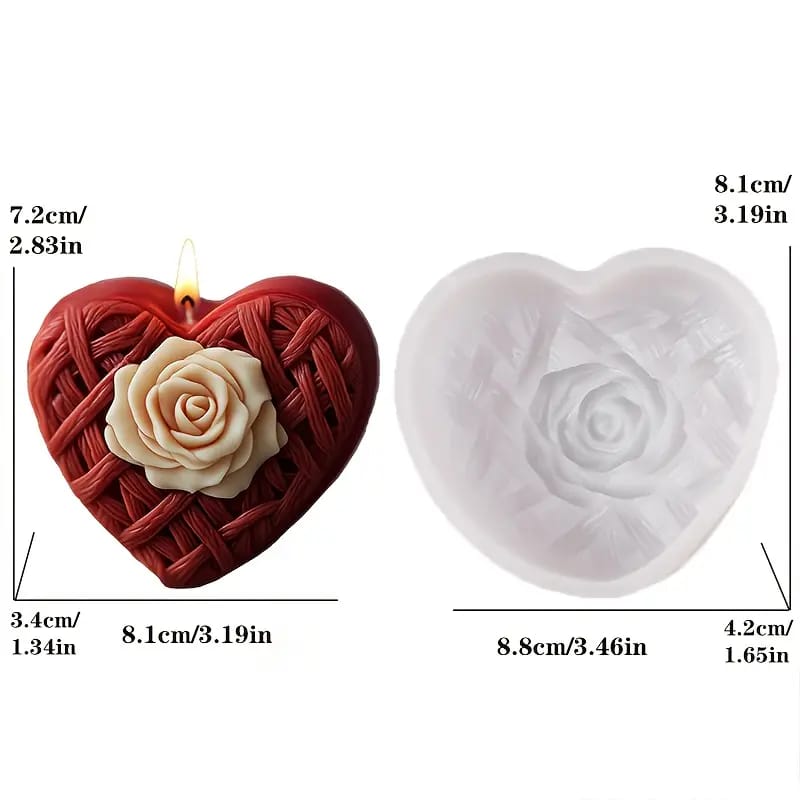 Heart Rose Mould CM143